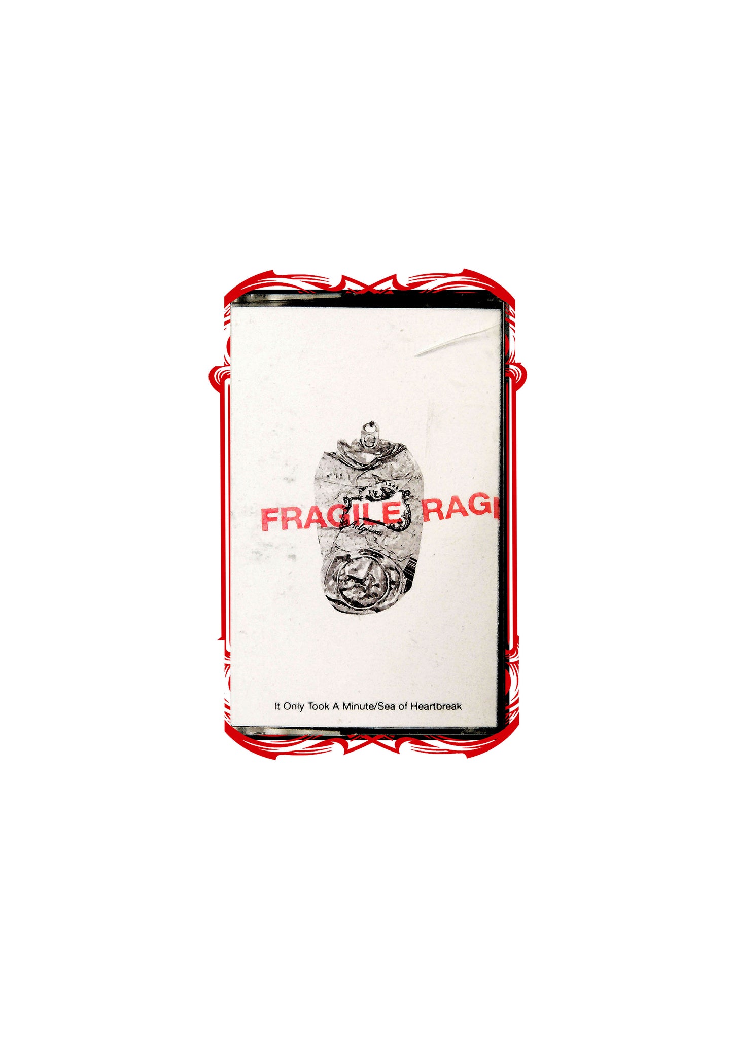 Fragile RAGE Original Collage Print (Red)